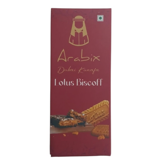 Arabix Dubai Kunafa Chocolate Lotus Biscoff 82g (INDIA)
